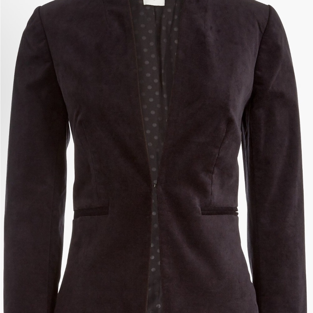 J. Crew Factory Women's Black ‘Velvet Broadway Blazer’